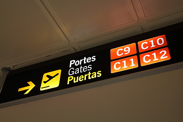 Image showing Departure gates