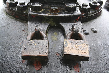 Image showing Two padlocks