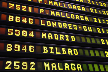 Image showing Airport departures