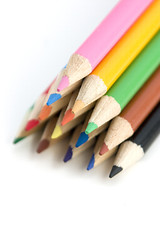 Image showing Coloring Pencils in Pyramid - Shallow DOF