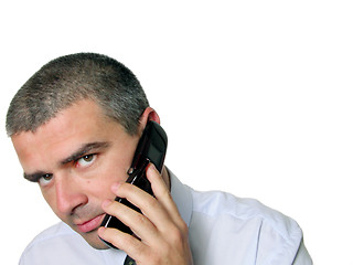 Image showing Man speaking to the phone