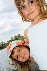 Image showing happy girls friends outdoor