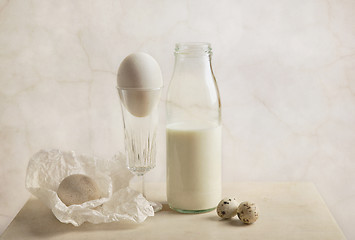 Image showing Milk and Eggs