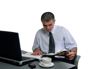 Image showing Man studying
