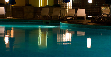 Image showing Pool at night