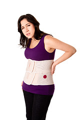 Image showing Woman with orthopedic body brace