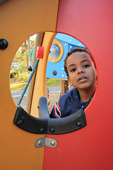 Image showing Playing at the playground