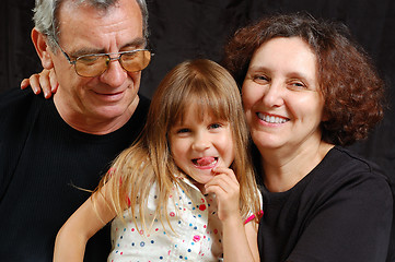 Image showing grandparents with their granddaughter