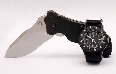 Image showing knife and watch