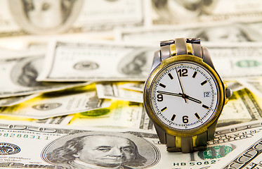 Image showing time is money.