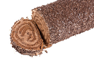 Image showing Chocolate Swiss roll