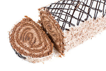 Image showing Chocolate Swiss roll