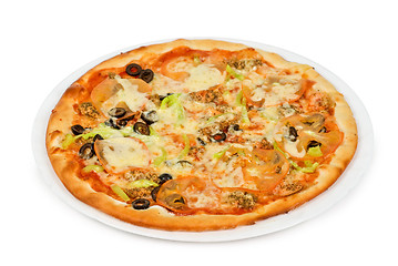 Image showing seafood pizza