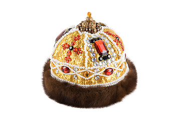 Image showing Regal kings fur crown