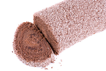 Image showing Chocolate Swiss roll