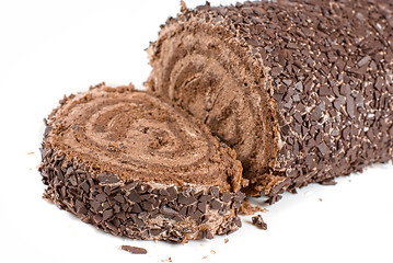 Image showing Chocolate Swiss roll