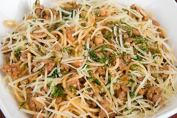 Image showing Pasta with meat