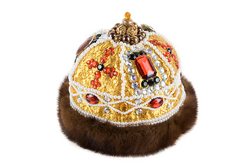 Image showing Regal kings fur crown