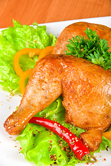 Image showing roasted chicken ham