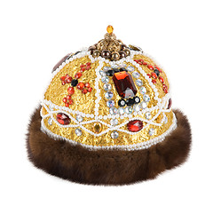 Image showing Regal kings fur crown