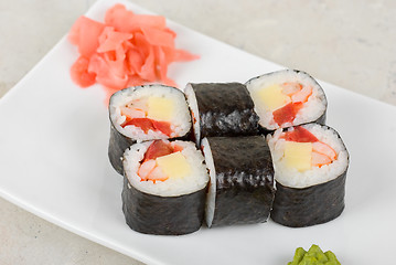 Image showing sushi rolls