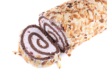 Image showing Nuts Swiss roll