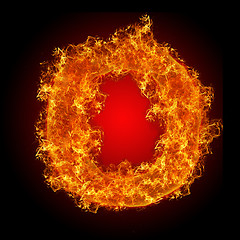 Image showing Fire letter O