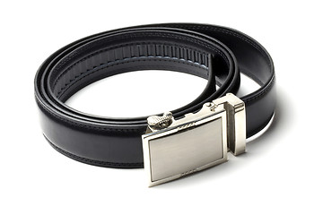 Image showing Black leather belt 