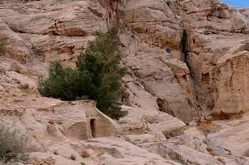 Image showing Rocks at Petra in Jordan