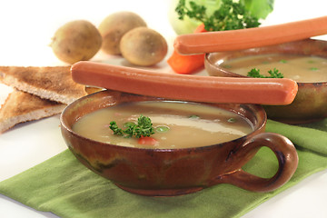 Image showing Cream of potato soup