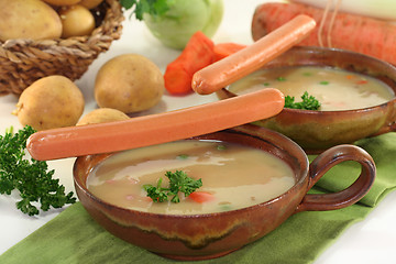 Image showing Cream of potato soup