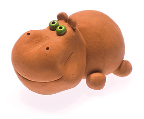 Image showing Clay hippopotamus II