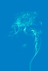 Image showing Abstract blue smoke background