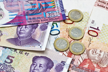 Image showing Different currencies background