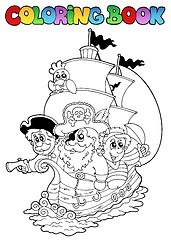 Image showing Coloring book with pirates 2