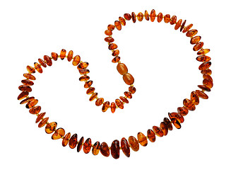 Image showing Amber necklace, isolated