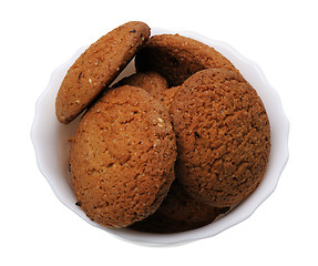 Image showing Cookies on a plate, isolated