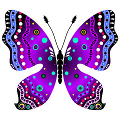 Image showing Violet and black butterfly