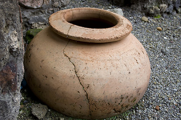 Image showing A jar at the Herculaneum archeological site Ercolano, in Italy.