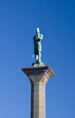 Image showing Olav Trygvason statue in Trondheim