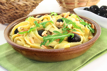 Image showing Pasta with rucola