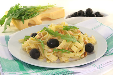 Image showing Pasta with pesto