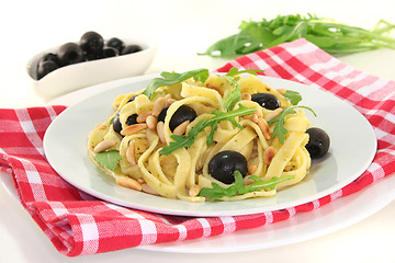 Image showing Pasta with pesto