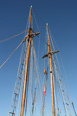 Image showing Sailing ship mast