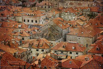 Image showing Tile roofs of Dubrovnik