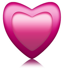 Image showing Pink heart inside another