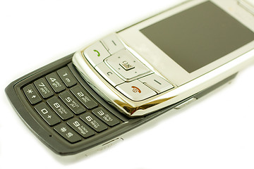 Image showing Silvery mobile phone