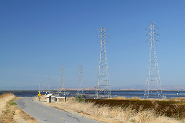 Image showing High voltage power lines