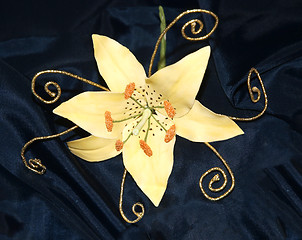 Image showing Confectionery Orchid Made of Icing