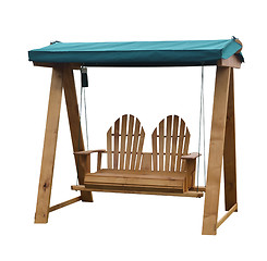 Image showing Wooden Garden Swing Seat
